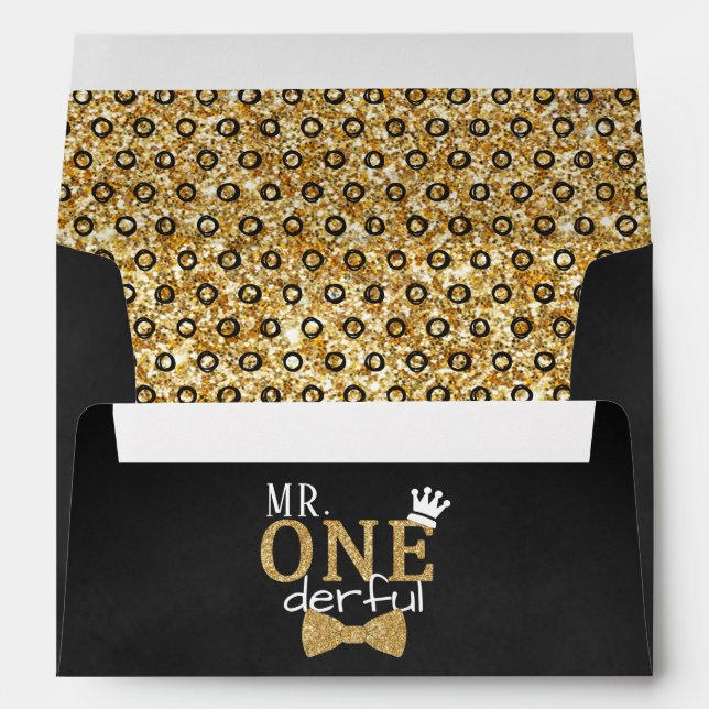 Mr. ONEderful 1st Birthday Envelope (Back (Bottom))