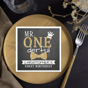 Mr. ONEderful 1st Birthday Napkin