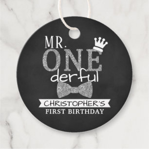 Mr. ONEderful 1st Birthday Party Favour Tags