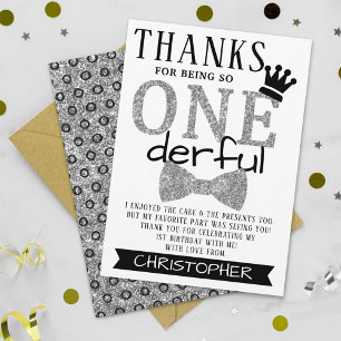 Mr. ONEderful 1st Birthday Thank You Card