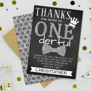 Mr. ONEderful 1st Birthday Thank You Card