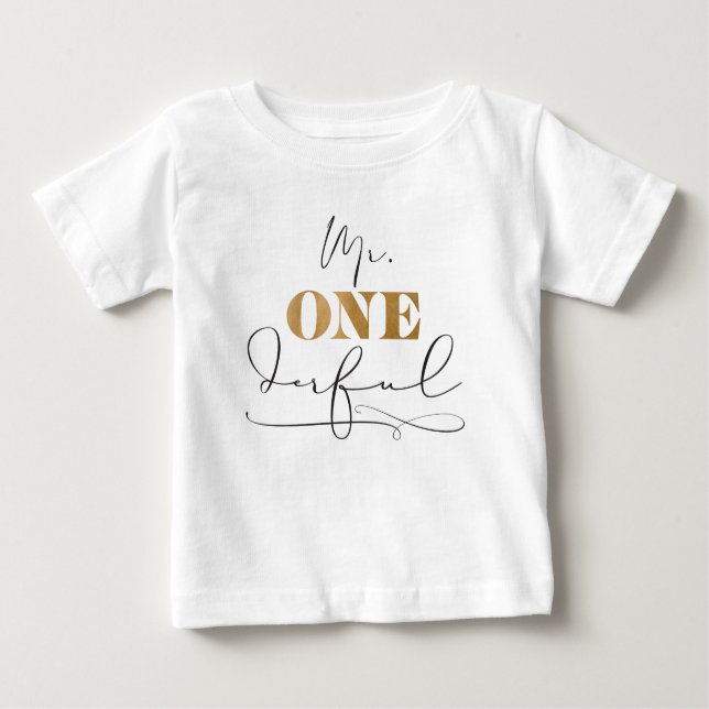 Mr. Onederful Baby T-Shirt (Front)