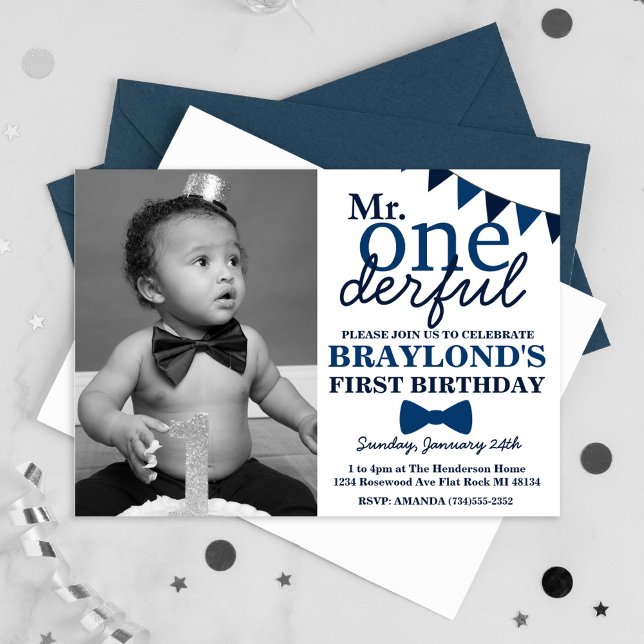 Mr Onederful Birthday Invitation (Creator Uploaded)