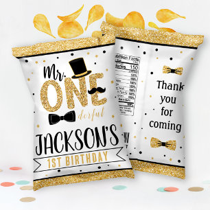 Mr Onederful Birthday Party Chip bag Favours B3 Flyer