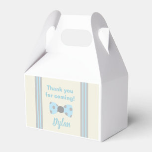 Mr Onederful blue and grey bow tie Favour Box