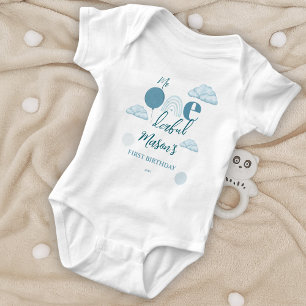 Mr Onederful Blue Cloud Boho First Birthday Baby Bodysuit