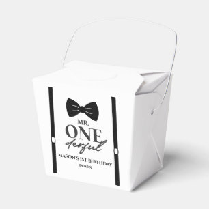 Mr. ONEderful Bowtie First 1st Birthday Party Favour Box