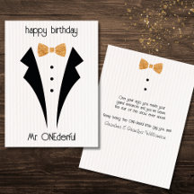 Mr. ONEderful First Birthday Flat Card