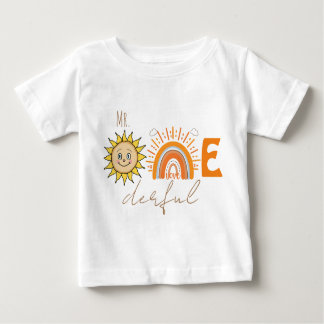 Mr.Onederful Rainbow and Sun Party Baby 1st Birthd T-Shirt