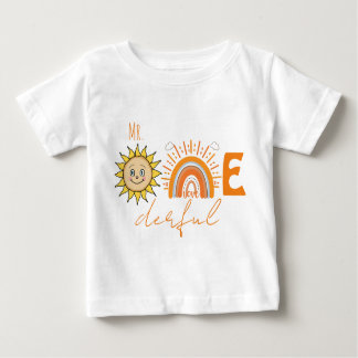 Mr.Onederful Rainbow and Sun Party Baby 1st Birthd T-Shirt