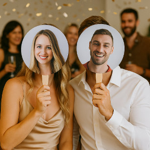 Mr or Mrs?   Bride Groom Photo Wedding Game Hand Fan