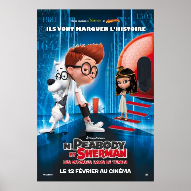 Mr. Peabody & Sherman Movie Poster with Penny (Front)