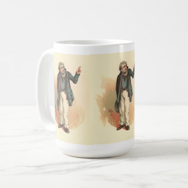 Mr. Peggotty by Kyd - Dickens' David Copperfield Coffee Mug (Front Left)