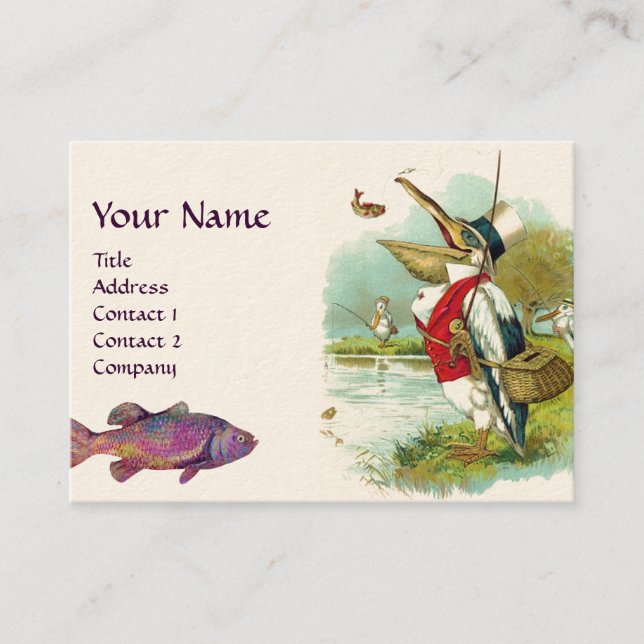 MR PELICAN FISHING BUSINESS CARD (Front)