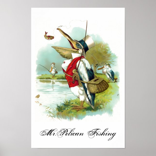 MR PELICAN FISHING POSTER (Front)