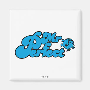 Mr. Perfect   Large Blue Letters Magnet