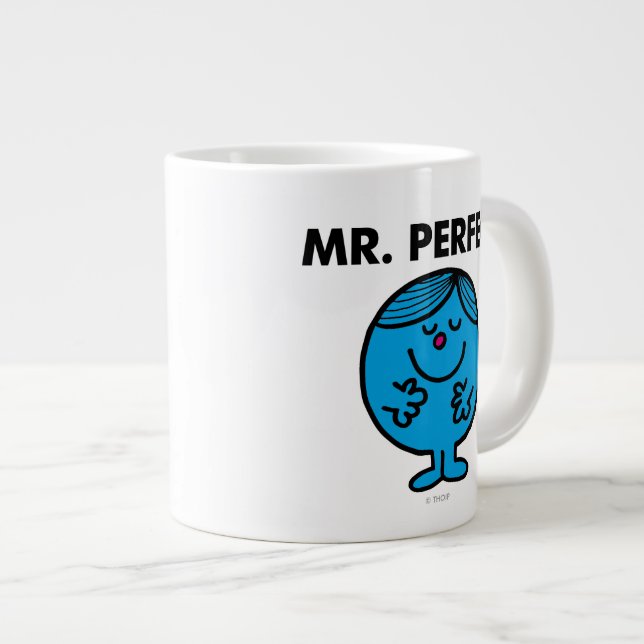 Mr. Perfect | Quietly Content Large Coffee Mug (Front Right)