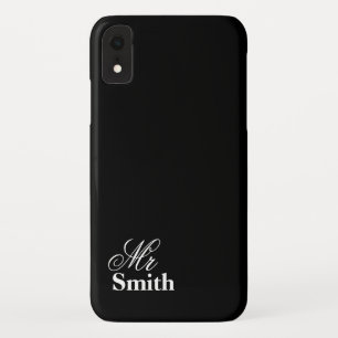 Mr Personalised Name Black White Case-Mate iPhone Case