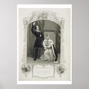 Mr Phelps as Hamlet and Miss Glyn as Queen Gertrud Poster