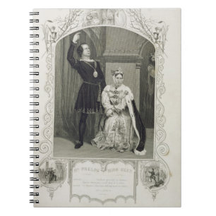 Mr Phelps as Hamlet and Miss Glyn as Queen Gertrud Spiral Notebook