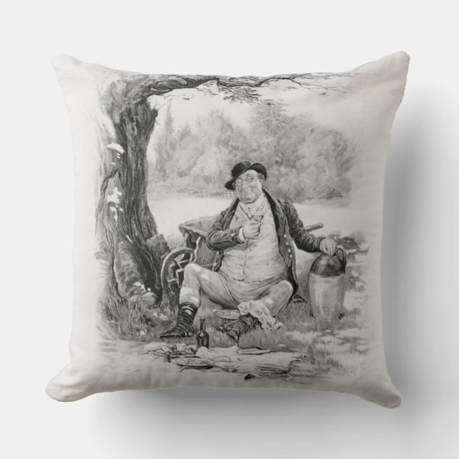 Mr Pickwick, from 'Charles Dickens: A Gossip about Cushion (Front)