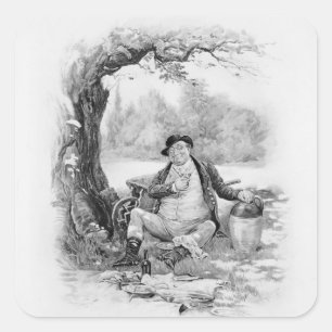 Mr Pickwick, from 'Charles Dickens: A Gossip about Square Sticker