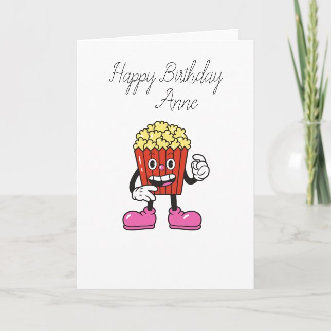 Mr. popcorn Birthday card (Front)