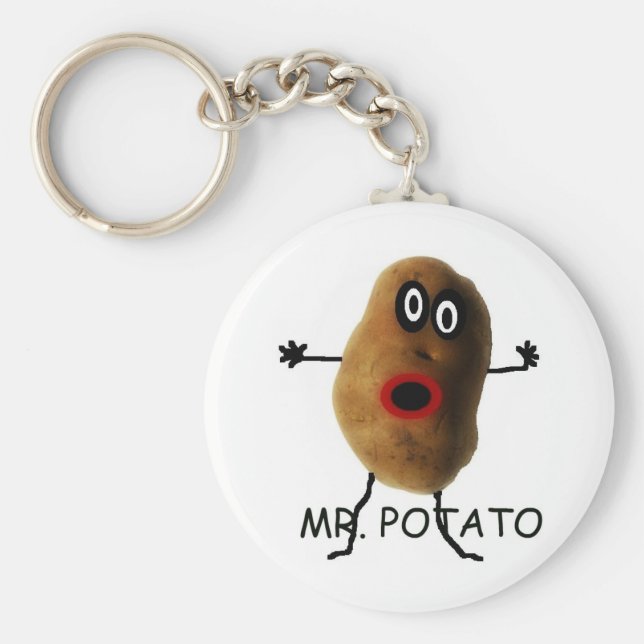 Mr Potato Cartoon Key Ring (Front)