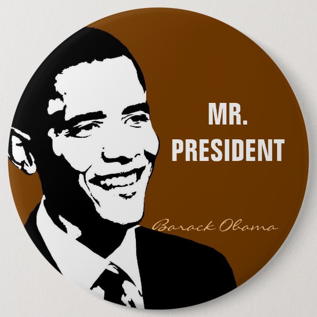 MR.PRESIDENT 6 CM ROUND BADGE (Front)