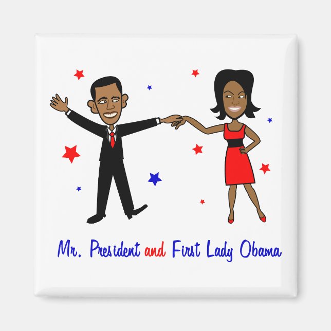 Mr. President and First Lady Obama Magnet (Front)