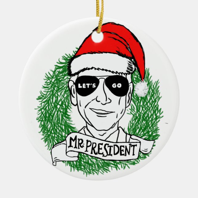 Mr. President Ceramic Tree Decoration (Front)