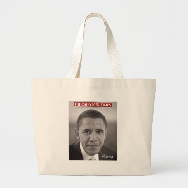 Mr. President Obama Large Tote Bag (Front)
