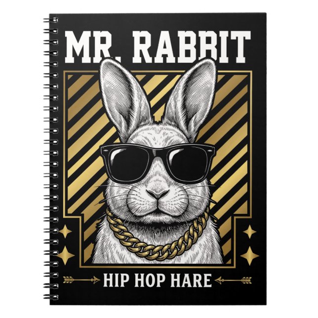 Mr Rabbit Hip Hop Hare Tote Notebook (Front)