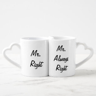 Mr. Right and Mr. Always Right Mug Set
