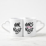 Mr Right. Mrs Always Right Coffee Mug Set<br><div class="desc">A fun,  unique and customisable gift for a happy couple. Designed by Thisisnotme©</div>