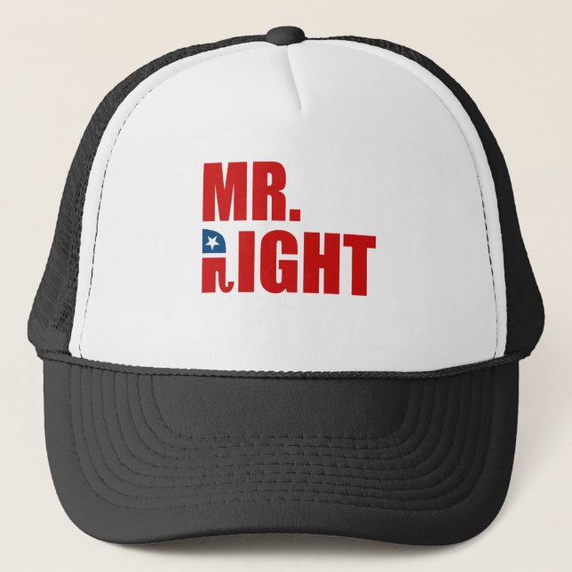MR. RIGHT TRUCKER HAT (Front)
