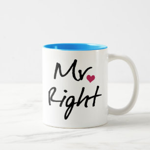 Mr Right Two-Tone Coffee Mug