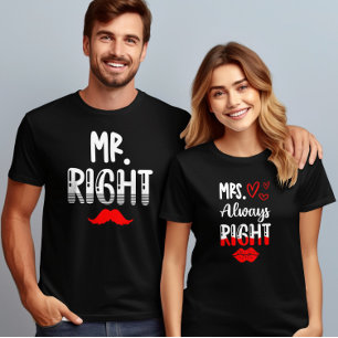 MR Right Valentines Day Couple Matching Funny Sweatshirt