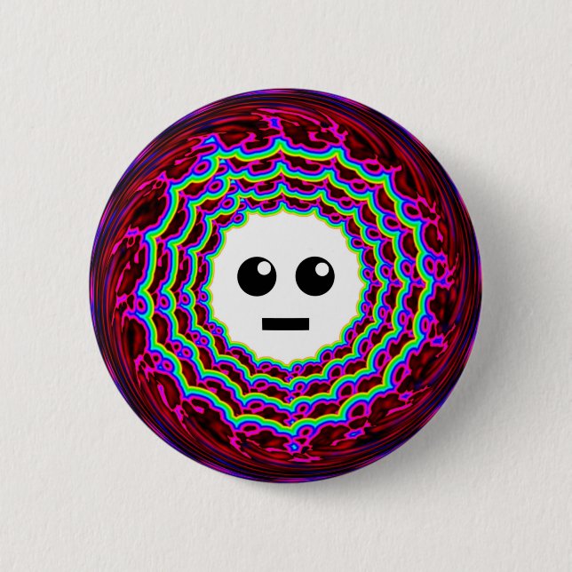 Mr Robot Face... 6 Cm Round Badge (Front)