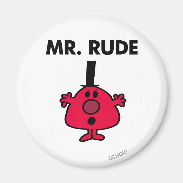 Mr. Rude | Red-Faced Anger Magnet (Front)