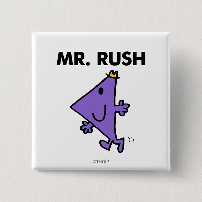 Mr. Rush | Quick Pace 15 Cm Square Badge (Front)