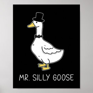 Mr Silly Goose Couple Matching Wedding Funny Men Poster
