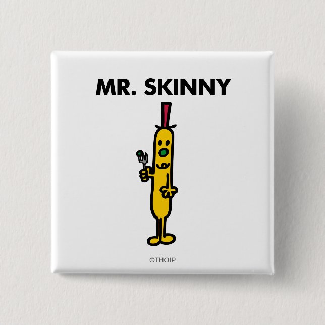 Mr. Skinny | Pea & Fork 15 Cm Square Badge (Front)