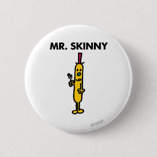 Mr. Skinny Pea & Fork 6 Cm Round Badge