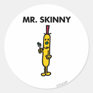 Mr. Skinny   Pea & Fork Classic Round Sticker
