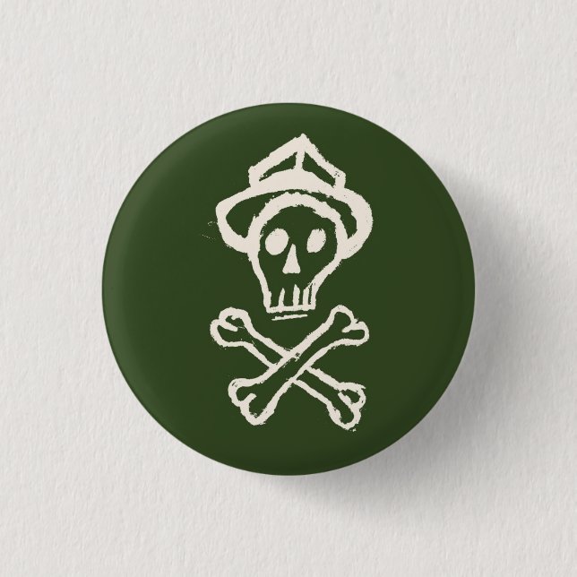Mr. Skullington - Gang Green 3 Cm Round Badge (Front)