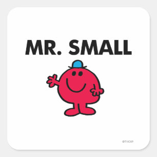 Mr. Small Waving Hello Square Sticker