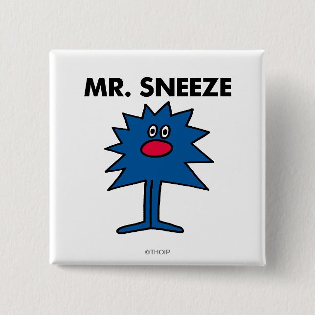 Mr. Sneeze | Jagged-Edged Body 15 Cm Square Badge (Front)