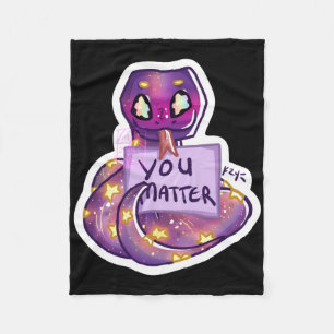 Mr Snek Says You Sticker Fleece Blanket