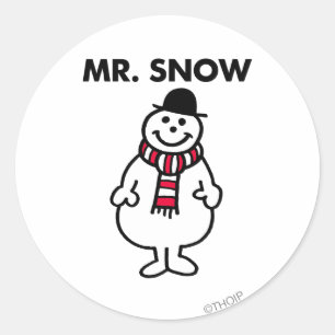 Mr. Snow   Classic Pose Classic Round Sticker